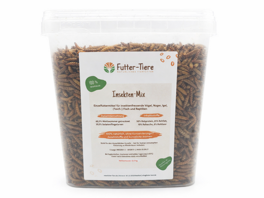 Insekten-Mix im Eimer