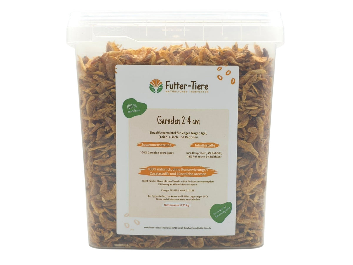 Garnelen 2-4 cm getrocknet im Eimer