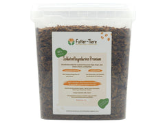Soldatenfliegenlarven getrocknet Premium 2 kg im 5,5 Liter Eimer